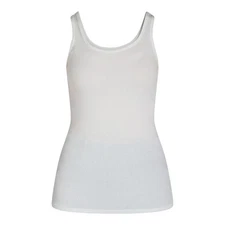 Women's White Time and Tru Ribbed Tank Top size XXXL (22)