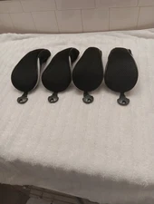 4pcs Black Golf Hybrid Wood Club Covers Meshy UT Rescue Cover Hybrid Head Covers