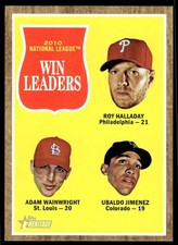 2011 Topps Heritage Roy Halladay/Adam Wainwright/Ubaldo Jimenez Philadelphia