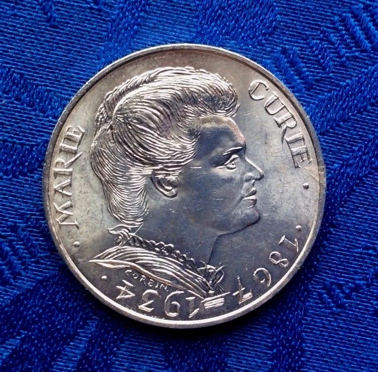 MONNAIE DE 100F MARIE CURIE 1984 EN ARGENT MASSIF 900% - Photo 1/2