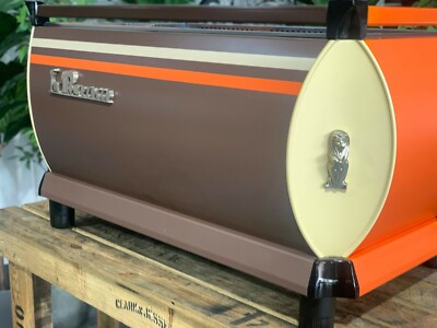 LA MARZOCCO GB5 3 GROUP ORANGE & BROWN ESPRESSO COFFEE MACHINE
