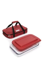 Cooks Tools 3 Piece Bake and Take 2.3 Qt Baking Dish w/Lid