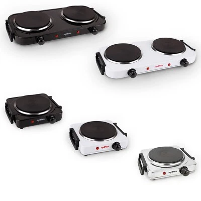 GRAFNER Kochplatte Kochfeld Einzel Doppel Camping Herdplatte Camping 1000W 2000W