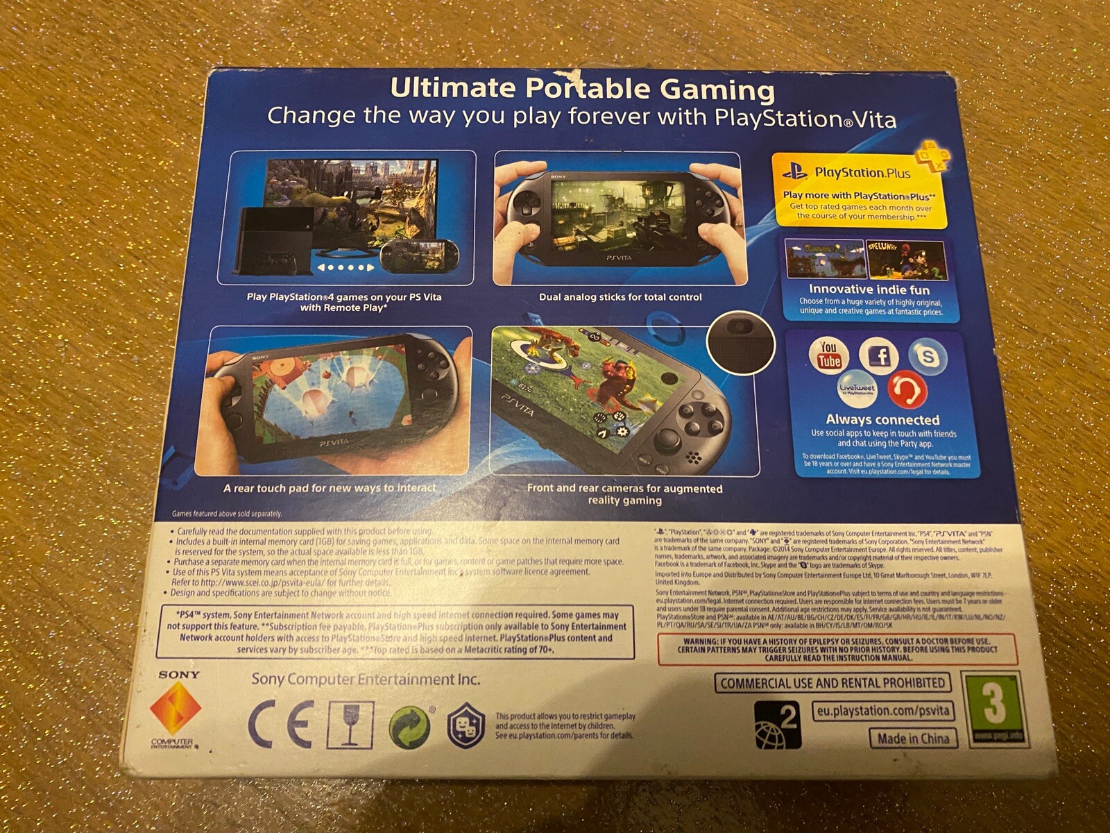 Sony PS Vita Slim,PCH2003, Boxed. 128gb Memory Card ,read Description