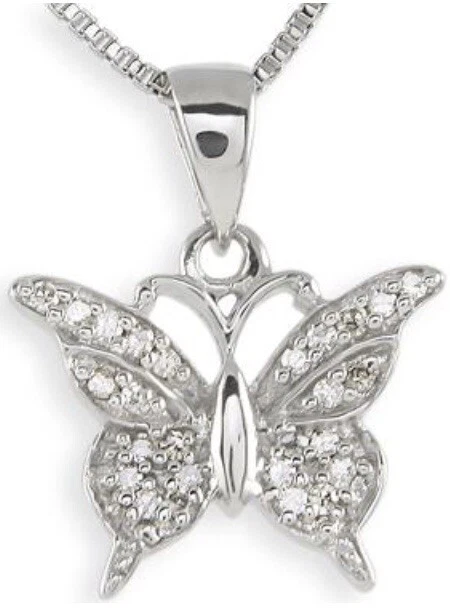 Colar feminino de ouro branco com acabamento em ródio 18 polegadas - Imagem 2 de 4