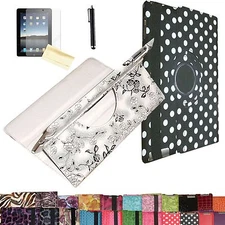 Rotating Leather Case  Cover For Samsung Galaxy Tab 2 Tab 3 7" 7-inch 10.1 10.1"