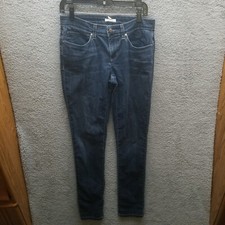 Eileen Fisher Women's 4 Organic Cotton Blue Skinny Jeans 31.5" 30.5" 8"