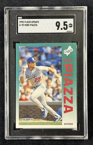 1992 Fleer Update #U-92 MIKE PIAZZA SGC 9.5 (MT+) - Los Angeles Dodgers - RC