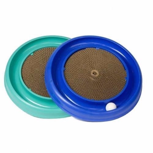 Bergan Turbo Scratcher Cat Toy W/Catnip & Ball replaceable pad Colors May Vary - Picture 1 of 6