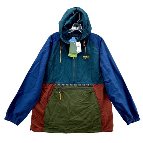 Veste homme LL Bean bleu nylon The Weather Channel capuche zippée