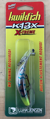 Kwikfish K13X X-Treme Rattle Trapper Dives 15 Feet Stays Down In Fast Water