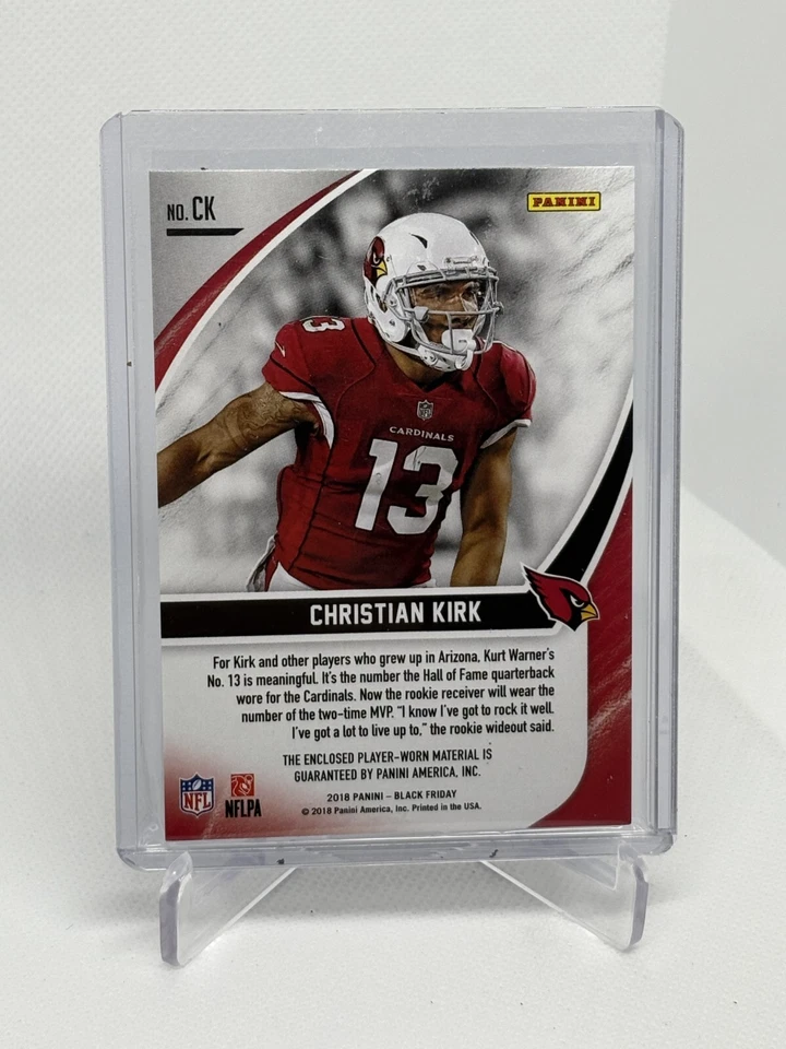 Christian Kirk 2018 Panini Black Friday - Rookie Materials #CK Rapture /10 - Image 2 of 2