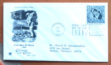 SPACE MAN ON MOON 1969 APOLLO XI 1960s DECADE 1999 PCS CACHET FDC