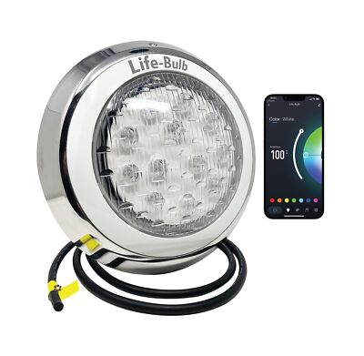 Life-Bulb Smart LED Color Changing Wall Mount Pool Light | Works with Remote ...