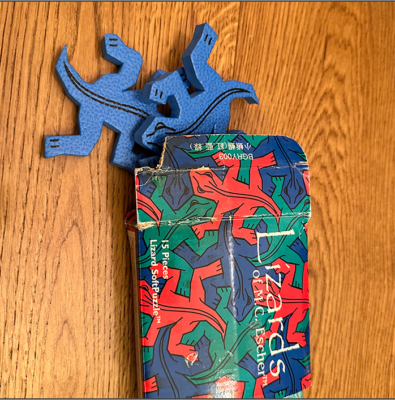 VTG 1996 Lizards of MC Escher Soft Foam Tile Puzzle Art 15