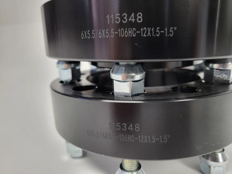 Par de espaciadores de rueda de 1,5" (38 mm) 6x5,5 M12x1,5 para Toyota Tacoma 1995-2023 Foto 3 de 4