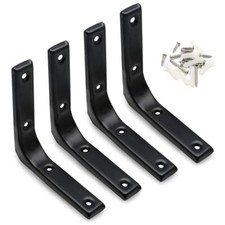 Paquete de 4 soportes para estantes flotantes de metal de 4x4 pulgadas