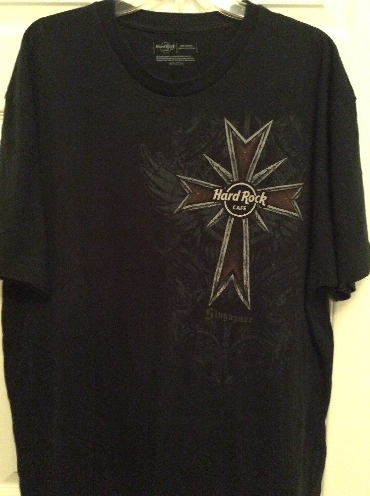 Hard Rock Cafe Singapore Black T Shirt Size 2XL Gem