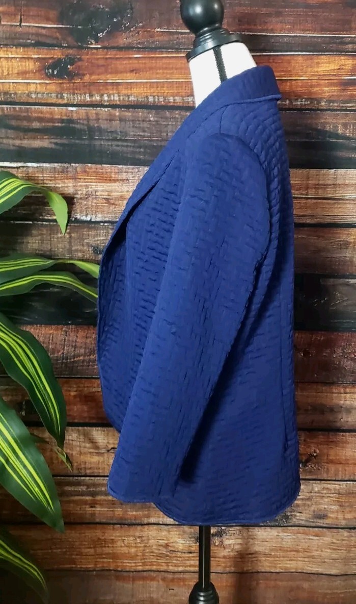 Patrick Christopher Blazer Jacket Large Open Text… - image 6