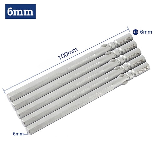 Hex Bits Allen Wrench Screwdriver Drill Bits set 60/100mm H1.5 - H6, Ф6mm Shank - Picture 22 of 24