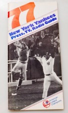 1977 New York Yankees Press, TV, Radio Media Guide Major League Baseball MLB '77