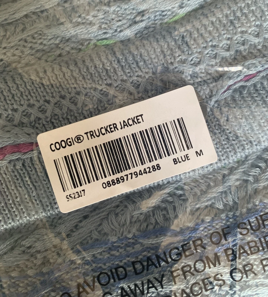 Supreme x Coogi Trucker Jacket Blue Size Medium Box Logo BRAND NEW