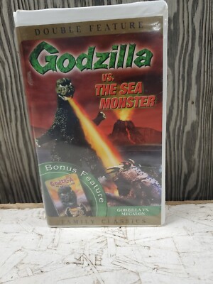 Godzilla Vs. Sea Monster/Godzilla vs. Megalon VHS, 2001 In Clamshell Case (A213)