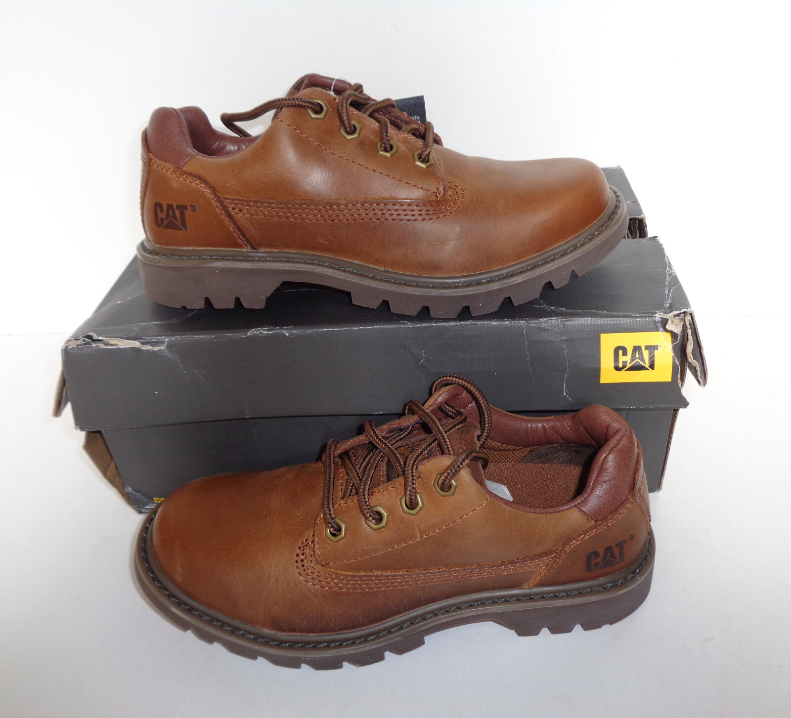 CATERPILLAR CAT Mens Leather Casual Unisex Trainers Shoes New RRP £100 UK Size 4 eBay