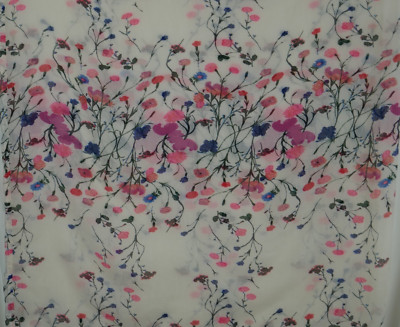 TRAUMHAFTER Loop Blumenmuster Schlauchschal Weiß Bunt Edel 80x80 cm NEU!