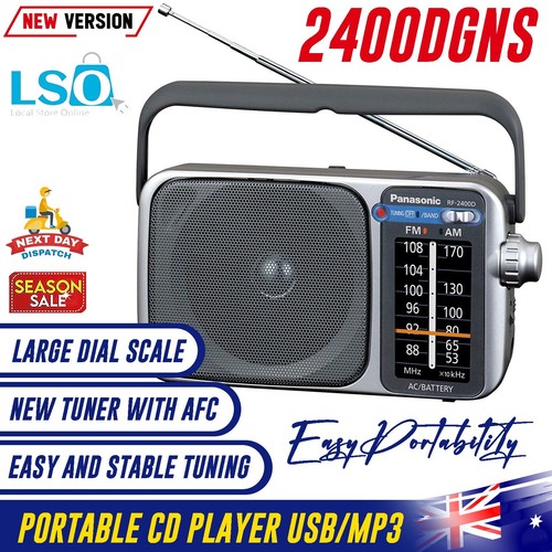 Panasonic RF-2400D Portable FM/AM Radio with Auto Frequency Control ...