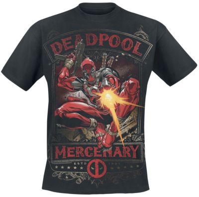 Marvel Deadpool - Mercenary T-shirt schwarz M schwarz (c342)