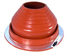 Dektite PIPE FLASHING: Red High Temp Silicone Pipe Boot (Flashing Sizes #1 - #9)