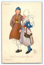 Christmas And New Year Couple Sweetheart Hungary Aina Stenberg Masolle Postcard