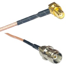 RG316 SMA FEMALE ANGLE to TNC FEMALE RF Cable Rapid-SHIP LOT