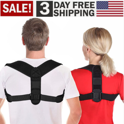 Shoulder Back Brace Corrector Sitting Posture Assistance Harness For Men & Women