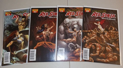 Savage Red Sonja Queen Of The Frozen Wastes (2006) #1-4 (VF/NM) Complete Series