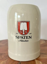 NEW Spaten Munich Germany Stoneware Ceramic .5 Liter Beer Stein Clay Mug Glass