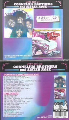 CORNELIUS BROS. & SISTERS ROSE-VERY BEST/TOO LATE TO TURN BACK NOW-2 LPS ON 1 CD