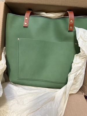 NEW Portland Leather Goods PLG Large Zipper Tote Bag Succulent Handbag Unicorn