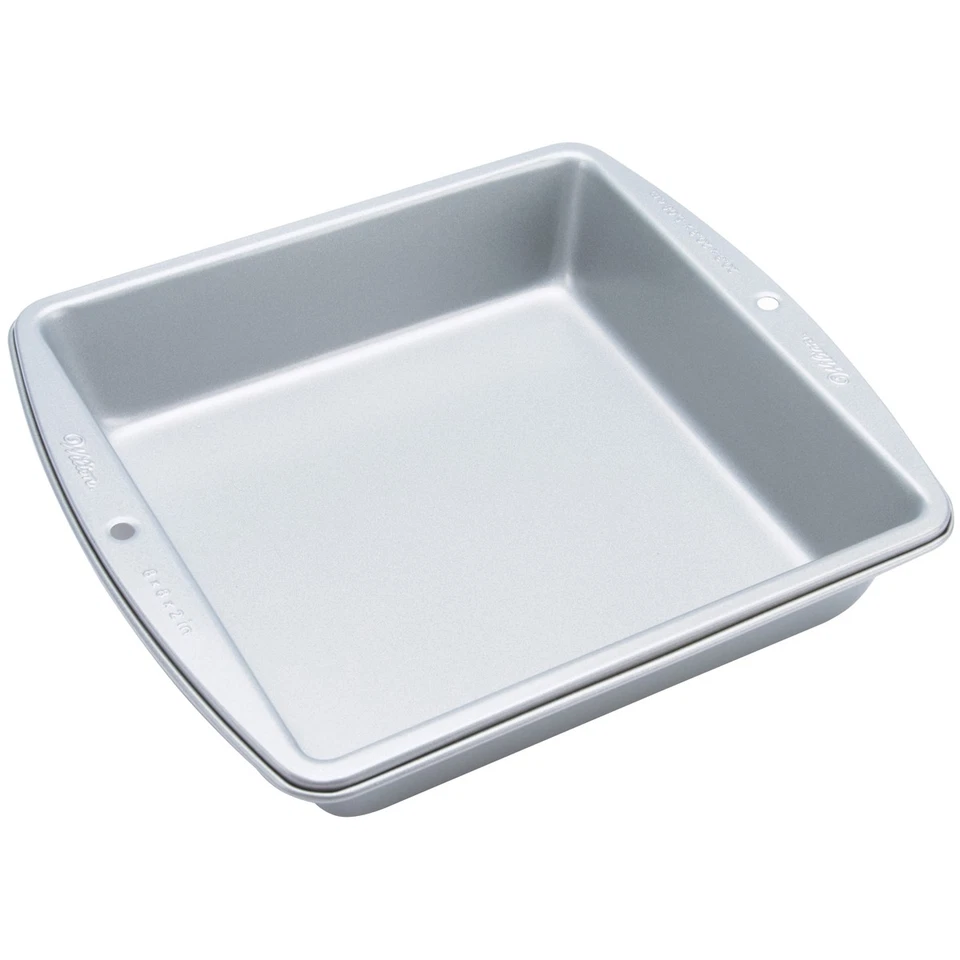 6 Pack - Silver Non-Stick Bakeware Square Cake Pan, 8 x 8 x 2 In. - 191011500 - Bild 2 von 3