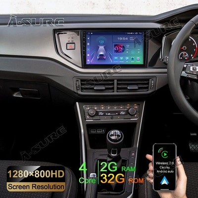 Android 14 Autoradio Carplay 2+32GB WIFI RDS GPS Navi GPS für VW Polo 6 MK6 2017