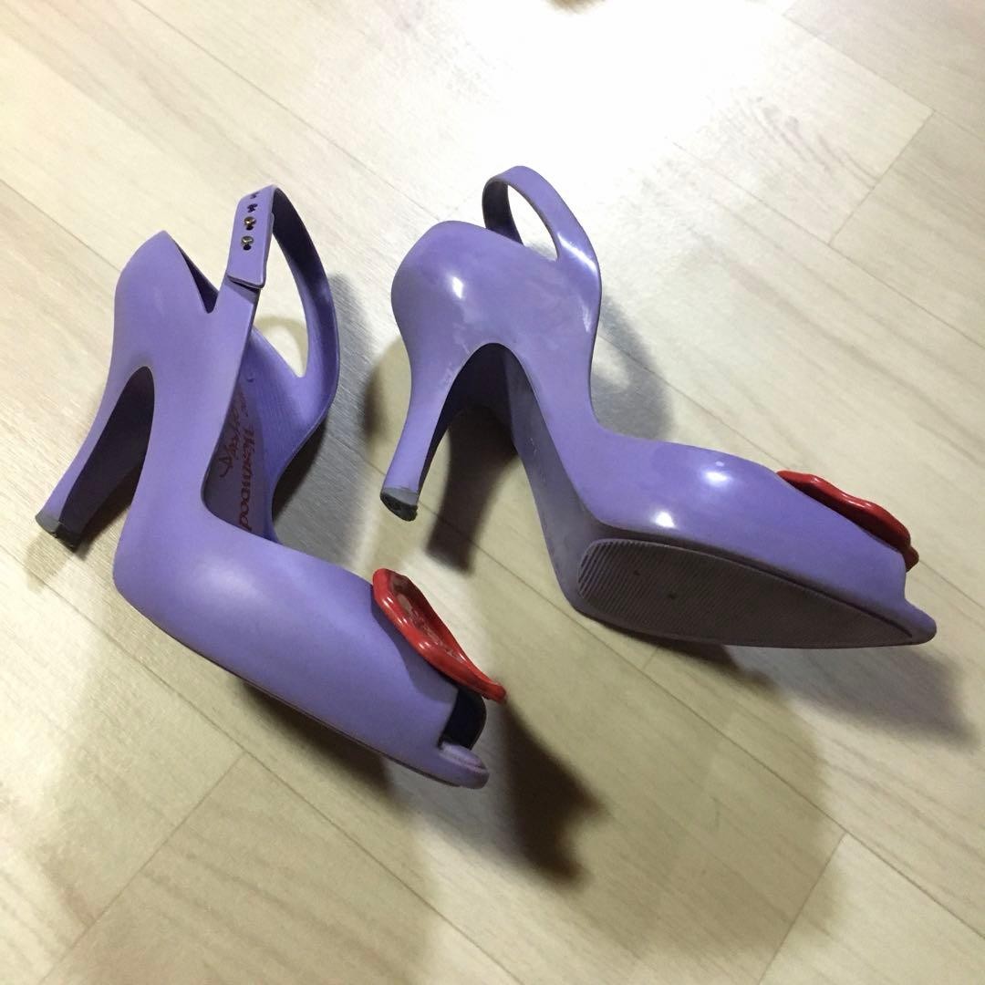VIVIENNE WESTWOOD x Melissa Anglomania Pumps Sandals Purple Red Rare Vintage image 2