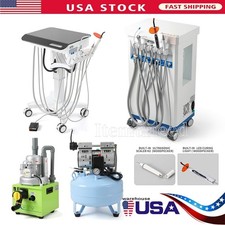 Dental Mobile Delivery Cart Unit with electric lift Curing Light Scaler Suction
