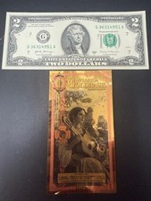 2025 Florida 1 Goldback Note .999 Pure Gold w/2017 $2 Bill 951