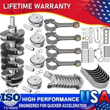 Complete Engine Rebuild Kit Crankshaft Rods Timing For Chevrolet Buick GMC 2.4L