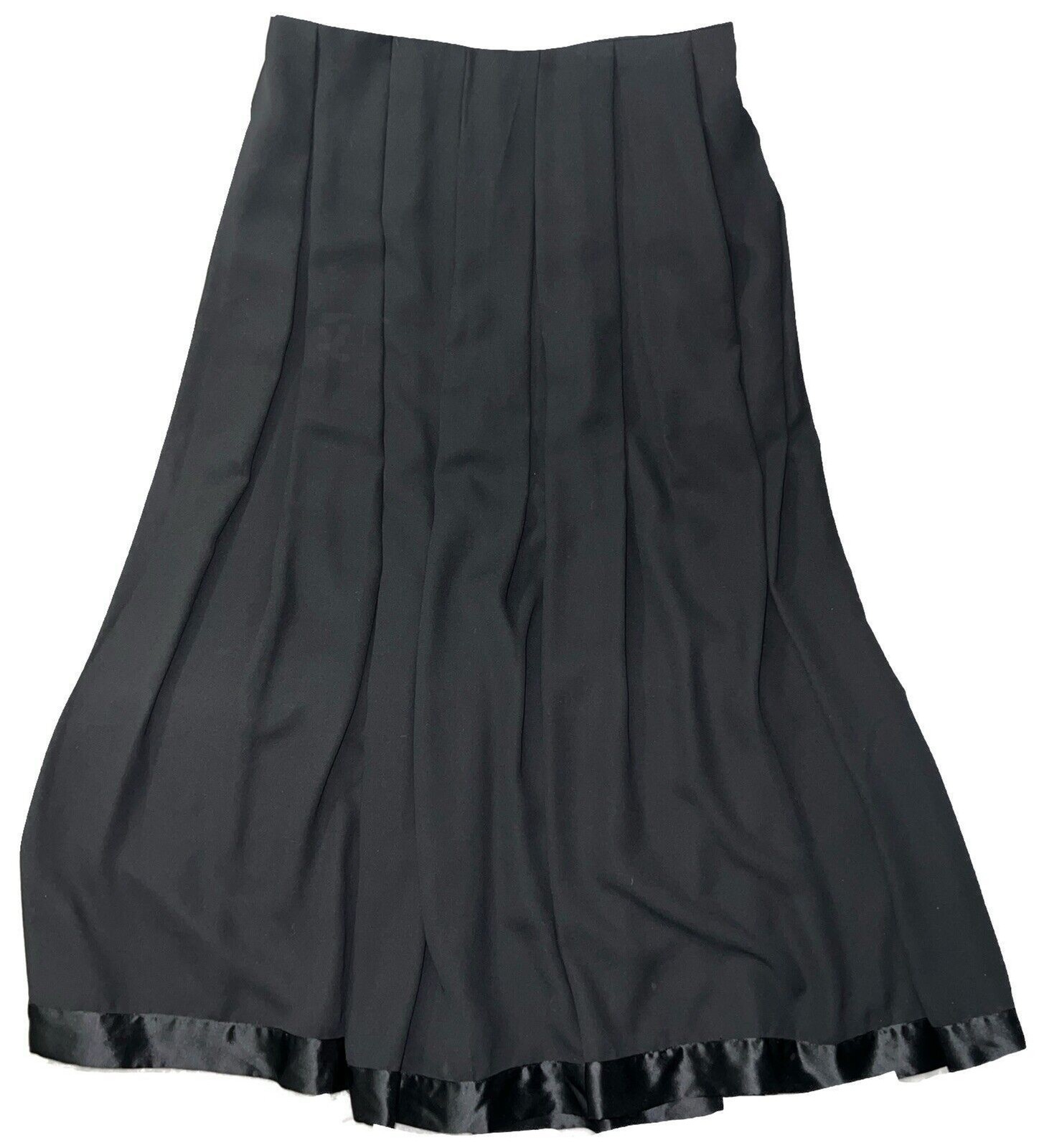 Vintage 80s 90s Liz Claiborne Collection Womens 12 Black A-Line Skirt Side Zip image 2