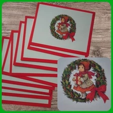 VTG Lot Of 10 Plus Mark American Greetings Christmas Cards Envelopes 6x4.5"