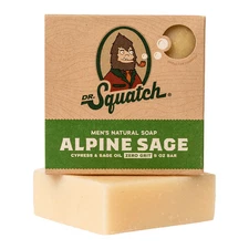 Dr. Squatch Men's All Natural Bar Soap 5 oz - Alpine Sage | Zero Grit