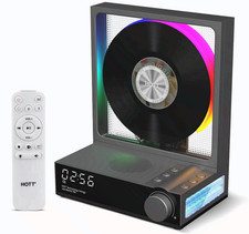 C229 Portable CD Player Bluetooth 5.3 Speaker RGB Light Remote Grey
