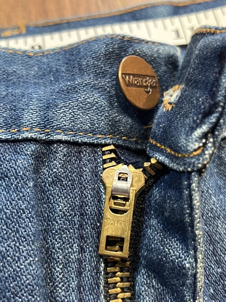 Pantalones de mezclilla Wrangler True Vintage años 60 talla 36X36 47 costura exterior hechos en EE. UU. Garra Foto 2 de 4